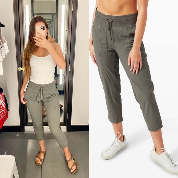 lululemon athletica Pants - Lululemon Dance Studio Crop *25" in Grey Sage Size 12